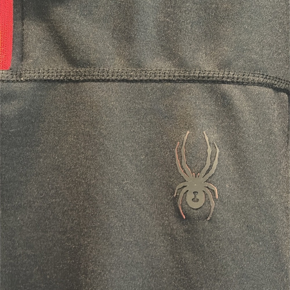 Spyder Active Pullover Shirt Mens L‎ Black ProWEB Quarter Zip Athletic Ski Layer - Picture 2 of 6